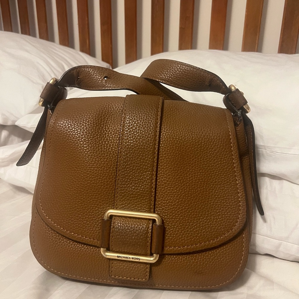 Michael Kors Brown Leather Crossbody Bag